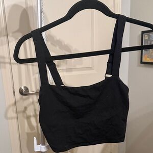 Aerie Black Minimal Support Top